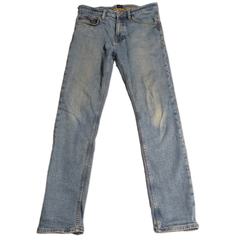 Hugo Boss Delaware Slim Fit Jeans Mens 32x32 Light Wash Stretch Denim Blue‎